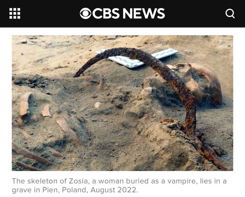 Archaeologists reconstruct face of 400-year-old 'vampire' buried with iron sickle across her neck