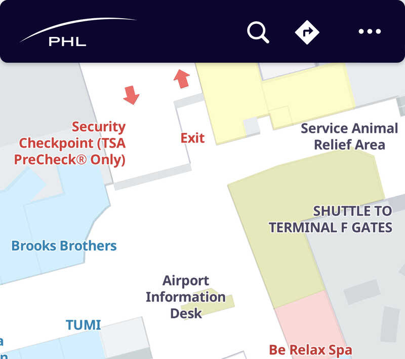 Philadelphia International Airport Interactive Map