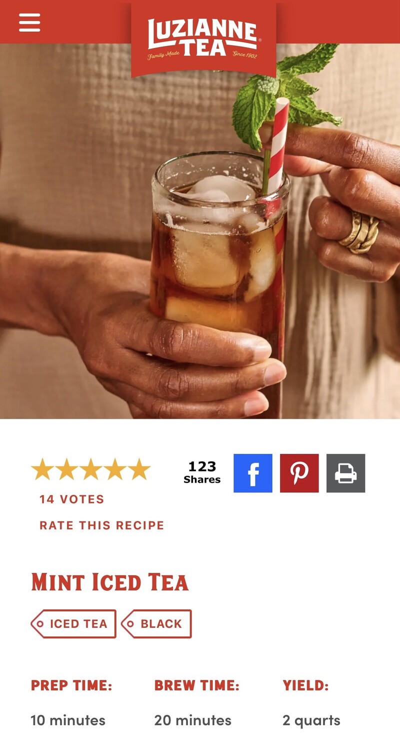 Luzianne's Mint Iced Tea